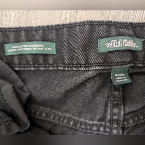 WILD Fable Black Denim Shorts - Picture 3 of 4